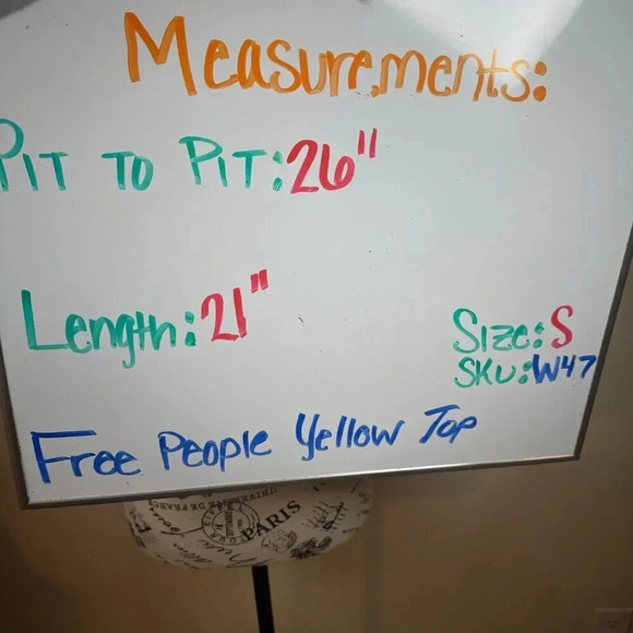 Free People Maria Maria Lace Yellow Embroidered Peasant Boho Top Size S - Picture 11 of 11